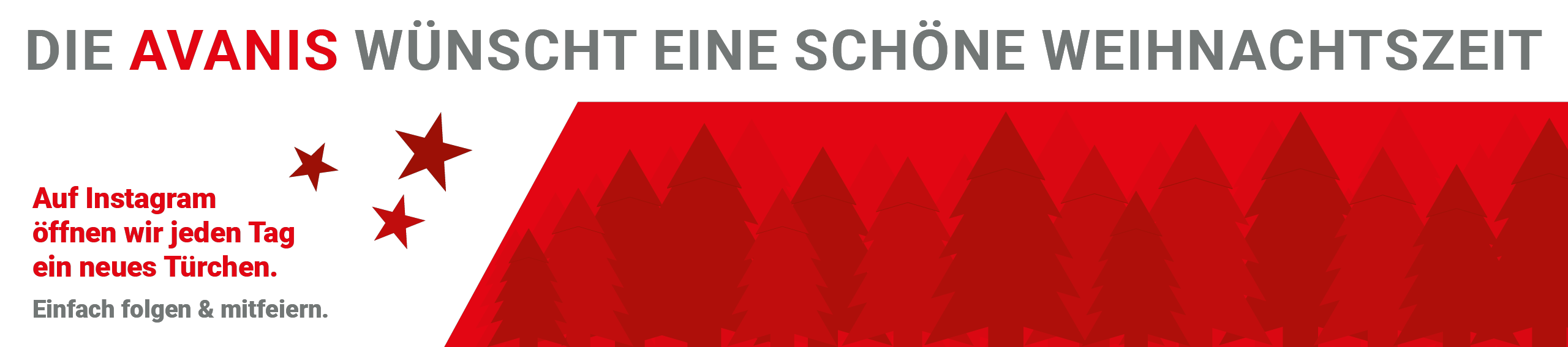 Die Avanis wünscht Ihnen eine schöne Weihnachtszeit!