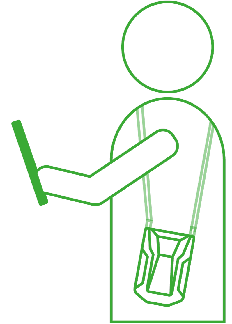Einfaches Symbol einer Person mit einem Ekahau Sidekick