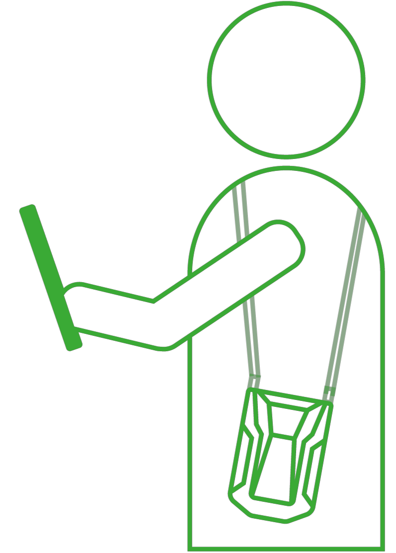 Einfaches Symbol einer Person mit einem Ekahau Sidekick