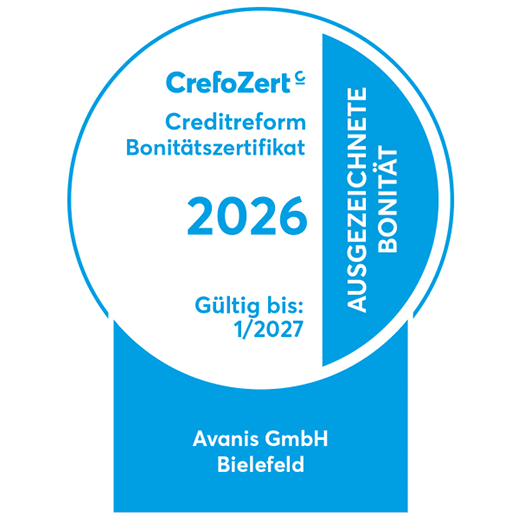 Sticker des CrefoZert Zertifikats